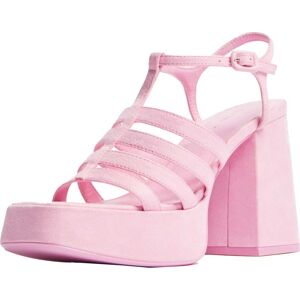 Bershka Páskové sandály světle růžová