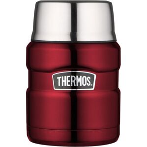 Thermos Termoska na jídlo se skládácí lžící a šálkem - červená 470 ml