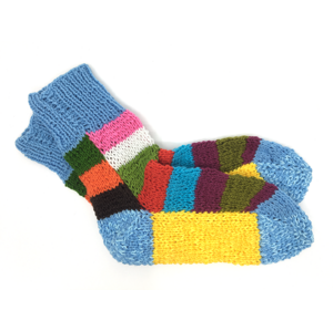 Ponožky od Magdy Ručně pletené veselé ponožky vel. 39-42 Barva: Žlutá
