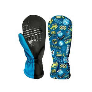 WAMU Dětské softshellové rukavice, BAGR, modrá Velikost: 3