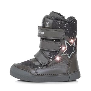 Dětské svítící zimní boty DD Step W068-368B Dark Grey Velikost: 27