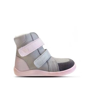 BABY BARE FEBO WINTER Grey Pink Asfaltico | Dětské zimní zateplené barefoot boty - 31