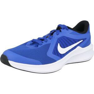 NIKE Sportovní boty 'Downshifter 10' královská modrá / bílá